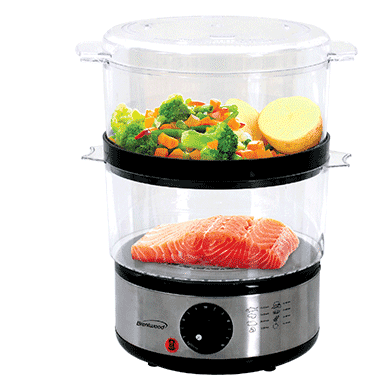 Brentwood TS-1005 2-Tier 5 Quart Electric Food Steamer, Stainless Steel